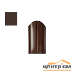 Штакетник металлический STYNERGY полукруглый фигурный 0.4 мм, PE RAL 8017 (шоколад), ширина 118мм, длина 1.3 м.п.
