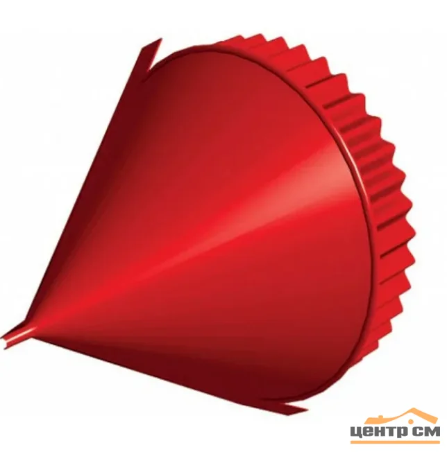 Заглушка конька полукруглого торцевая (Kонусная) Puretan RR 29 (красный), МП