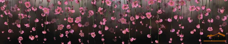Панель-фартук АВС УФ-печать лак Цветы2 Висячие сады 2000*600*1,5мм Оптион (без лака(матовые))
