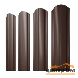 Штакетник металлический STYNERGY М-образный фигурный 0.4 мм, PE RAL 8017 (шоколад), ширина 108мм, длина 1.2 м.п.