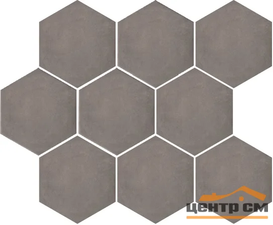 Плитка KERAMA MARAZZI Тюрен коричневый, полотно из 9 частей (12x10,4x7) 37х31 арт.SG1005N в упаковке 0,67 м2