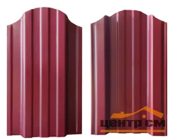 Штакетник металлический STYNERGY полукруглый двусторонний фигурный 0.45 мм, PE RAL 3005 (красное вино), ширина 118мм, длина 1.5 м.п.