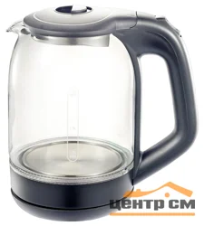 Чайник электрический Добрыня DO-1238G 1,8л 1800Вт, стекло, серый