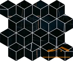 Плитка KERAMA MARAZZI Греппи черный мозаичный декор 45x37,5x10 арт.T017\14026