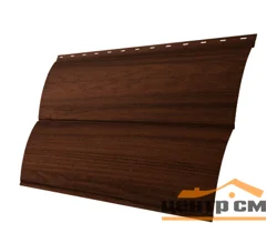 М/сайдинг Блок-Хаус NEW (GL) Print Choco Wood (Шоколадное дерево) толщина 0,45мм, размер 0,361*2.1 м.п.