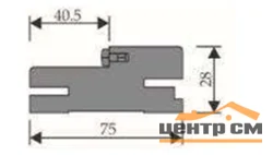 Стойка дверной коробки телескопический Uberture LIGHT с уплотнителем софт кремовый 75*28*2100мм, МДФ