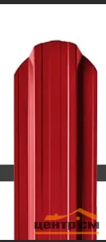 Штакетник металлический STYNERGY П-образный фигурный Эконом, PE RAL 3005 (красное вино), ширина 110мм, длина 2 м.п.