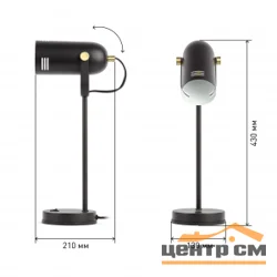 Лампа настольная ЭРА черный N-117-Е27-40W-BK
