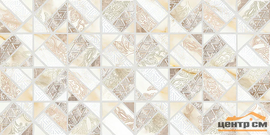Плитка Azori Calacatta Royal декор "Vitrage" 63,0x31,5*9,5мм