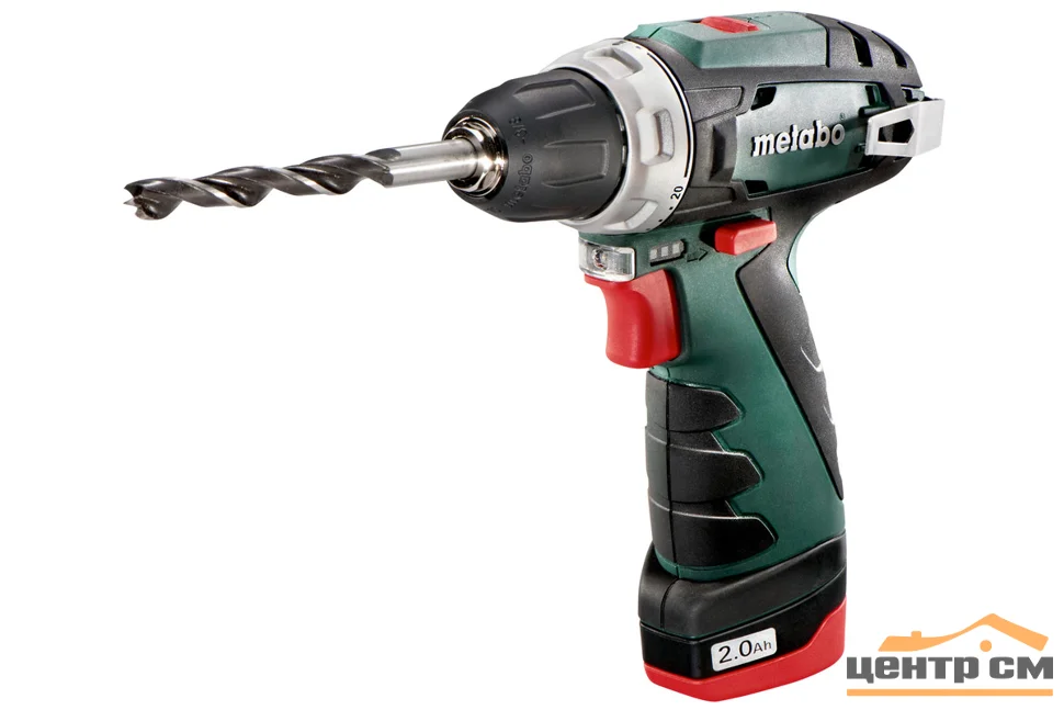 Дрель-шуруповерт аккумуляторная METABO PowerMaxx BS 10.8 В 2*2.0, LC40, патр., кейс