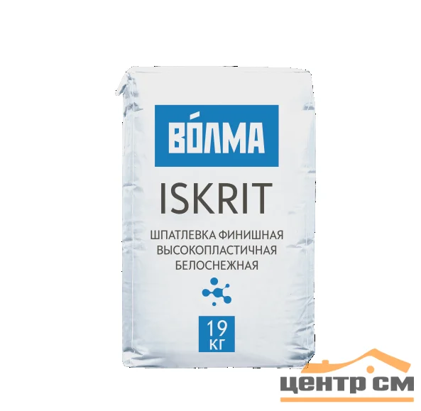 Шпаклевка полимерная ВОЛМА ISKRIT финишная 19 кг