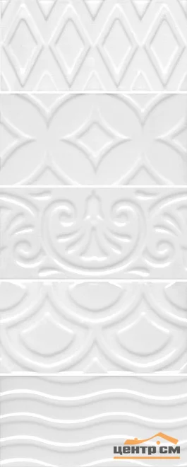 Плитка KERAMA MARAZZI Авеллино белый структура mix 7,4x15x8,2 арт.16017