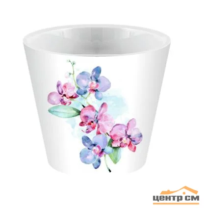 Горшок для цветов London Orchid Deco D 160 мм, 1,6 л голубая орхидея