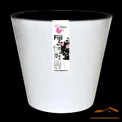 Горшок для цветов Фиджи D 160 мм, 1,6 л белый