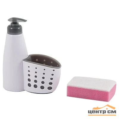 Диспенсер для жидкого мыла с местом для хранения губки для посуды РЫЖИЙ КОТ Dispenser