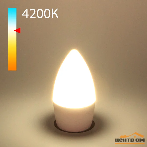 Лампа светодиодная 8W E27 220V 4200K (белый) Свеча СD LED Elektrostandard, BLE2716