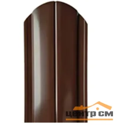Штакетник металлический STYNERGY полукруглый фигурный 0.45 мм, PE RAL 8017 (шоколад), ширина 118мм, длина 1.8 м.п.