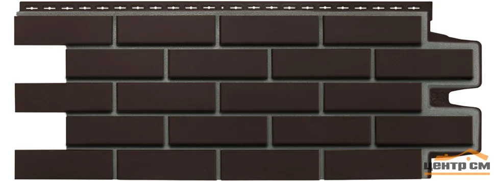 Панель цокольная Grandline Клинкерный кирпич, шоколадный со швом RAL 7006 982*0,383 м (S=0.38м2)