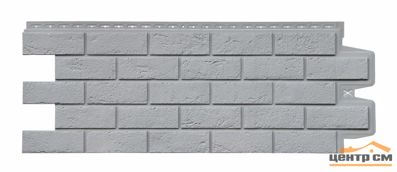 Панель цокольная Grandline Состаренный кирпич, серый 995*0,39 м (S=0.39м2)