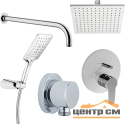 Система душевая VITRA Win S со смесителем (верхняя лейка, ручной душ), хром