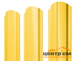Штакетник металлический STYNERGY полукруглый фигурный 0.45 мм, PE RAL 1018 (цинково-желтый), ширина 118мм, длина 1.5 м.п.
