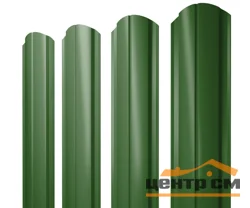 Штакетник металлический STYNERGY полукруглый фигурный 0.45 мм, PE RAL 6002 (зелёная листва), ширина 118мм, длина 1 м.п.