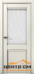 Дверь Cobalt Модель 12, стекло Ромб, магнолия (слоновая кость), 60