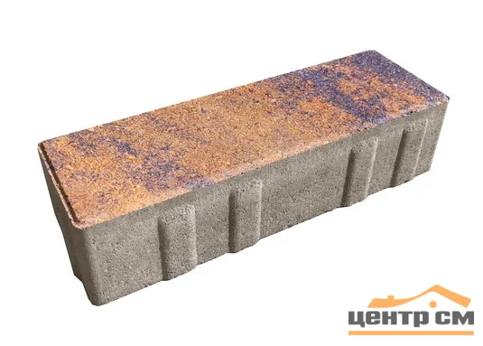 Плитка тротуарная Ригель Техас 240*80*60 мм (0,0192 кв.м.) Color mix с фактурным слоем гранит, верхний прокрас, белый цемент, микрофаска СИЯН