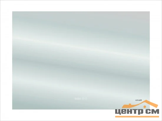 Зеркало Cersanit LED 060 pro 80*60, с подсветкой, антизапотевание, часы