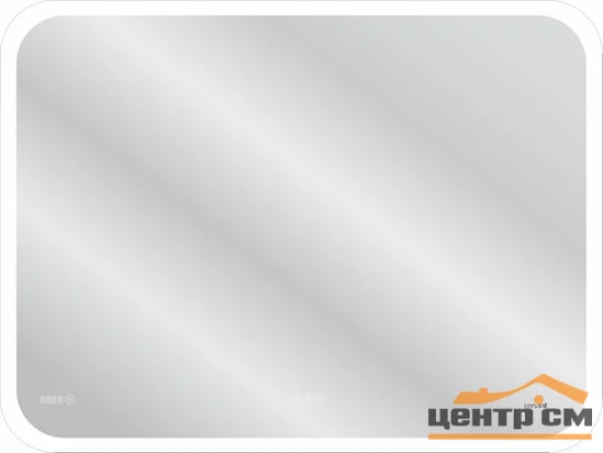 Зеркало Cersanit LED 070 pro 80*60, с подсветкой, сенсор, антизапотевание, часы