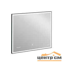 Зеркало Cersanit LED 011 design 80x70 с подсветкой часы металл. рамка прямоугольное