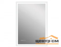 Зеркало Cersanit LED 080 design pro 60x85 с подсветкой часы с антизапотеванием прямоугольное