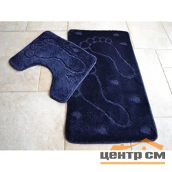 Набор ковриков для ванной ZALEL 55*90 D.BLUE (2 шт)