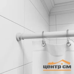 Карниз для ванной комнаты IDDIS, 110-200 см, белый