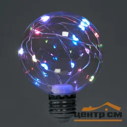 Лампа светодиодная декоративная 3W E27 230V RGB G80 Feron, LB-381 SAFFIT