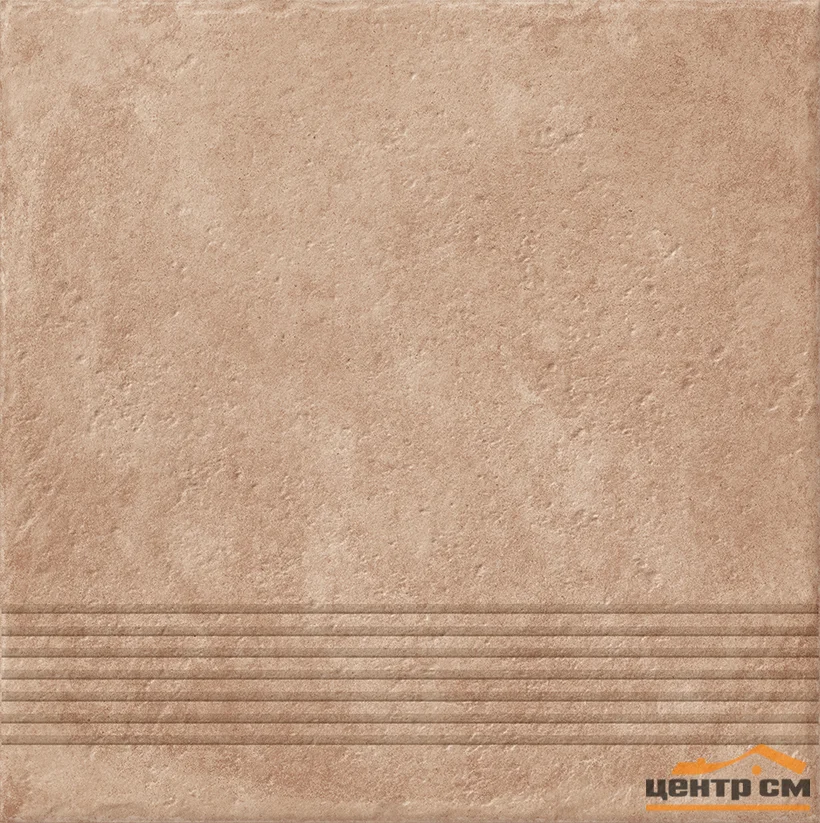 Ступень CERSANIT Carpet рельеф, темно-бежевый (C-CP4A156D) 29,8х29,8