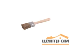 Кисть овальная 40мм смешанная щетина, деревянная ручка, Лазурный берег КО-40-D5