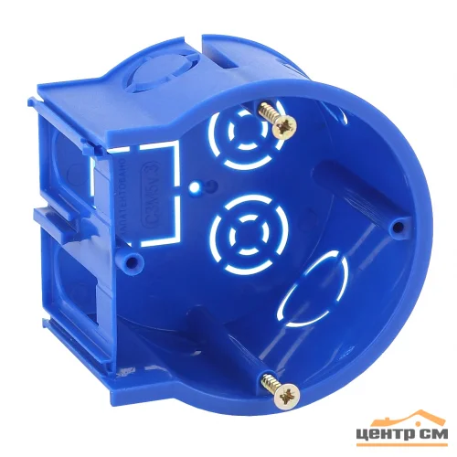 Коробка установочная ЭРА UniPost 68х45мм для твердых стен синий IP30