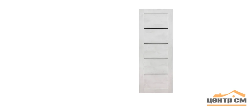 Дверь ТЕРРИ №101 Лофт Белый, частичное стекло 70, еврошпон