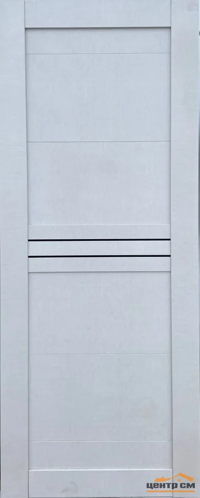 Дверь ТЕРРИ №107 Лофт Белый, частичное стекло 80, еврошпон