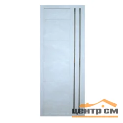 Дверь ТЕРРИ №109 Лофт Белый, частичное стекло 80, еврошпон