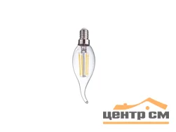 Лампа светодиодная 11W Е14 170-265V 6500K (дневной) свеча на ветру прозрачная нитевидная (СW35) Фарлайт