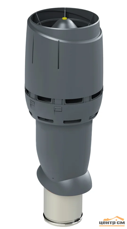 Выход вентиляционный Vilpe Flow Серый XL-160P/ИЗ/700, с колпаком