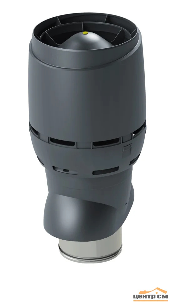 Выход вентиляционный Vilpe Flow Серый XL-250P/ИЗ/500, с колпаком