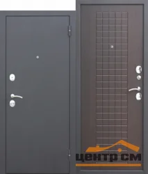 Дверь мет. FERRONI Гарда муар 8мм 960х2050 "Пр" Металл серый антрацит/ВЕНГЕ МДФ