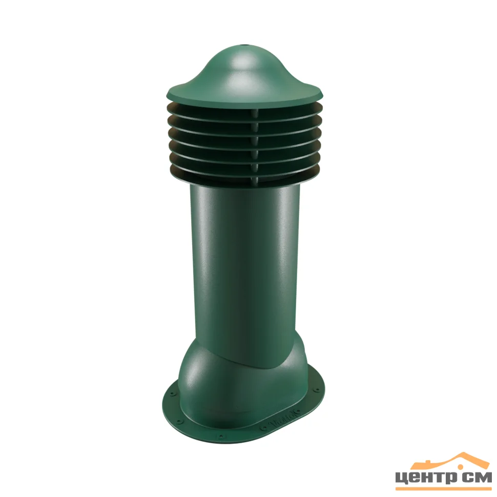 Комплект труба вентиляционная VIOTTO для готовой мягкой и фальцевой кровли D125/650, утепленная, зеленый (RAL 6005)