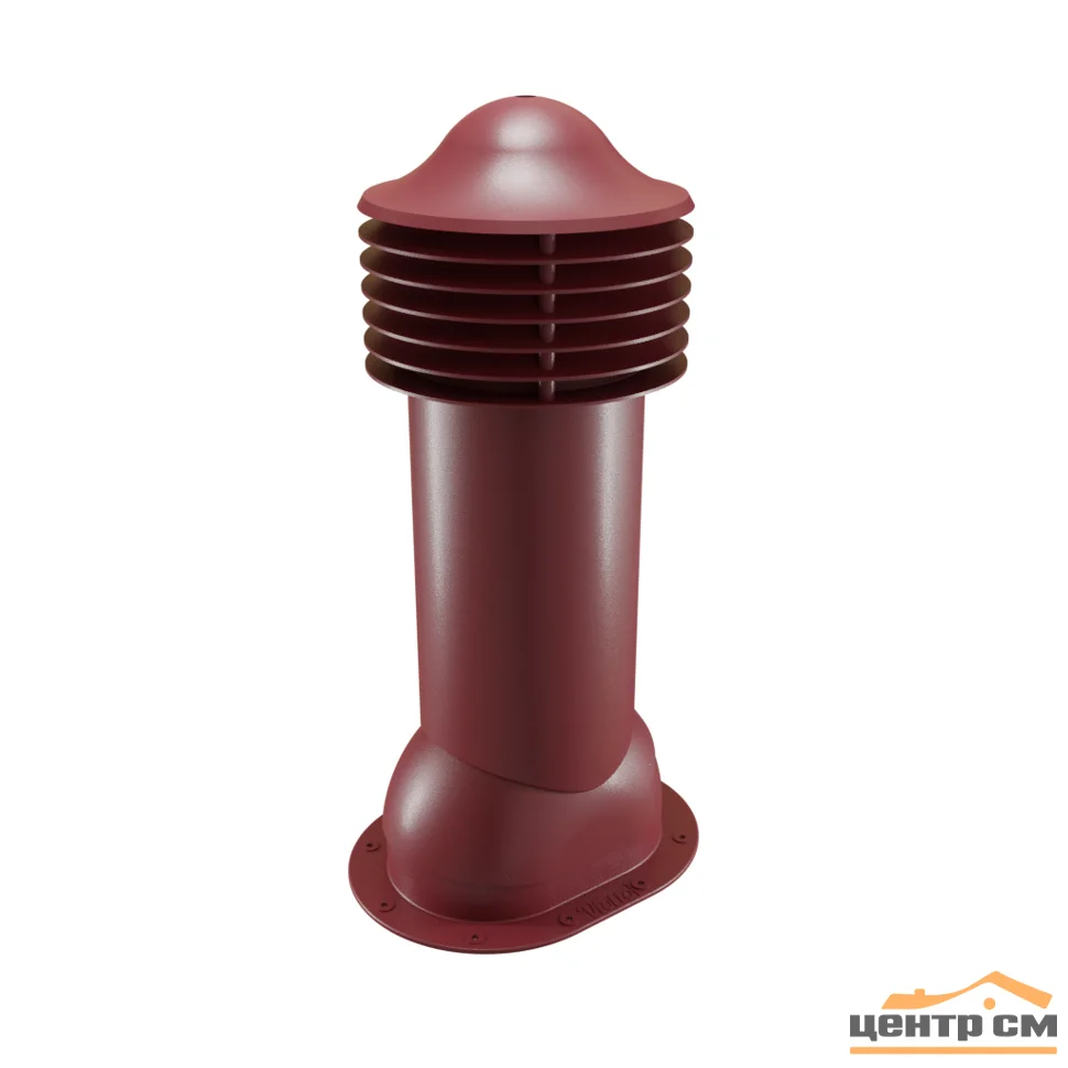 Комплект труба вентиляционная VIOTTO для готовой мягкой и фальцевой кровли D125/650, утепленная, красный (RAL 3005)