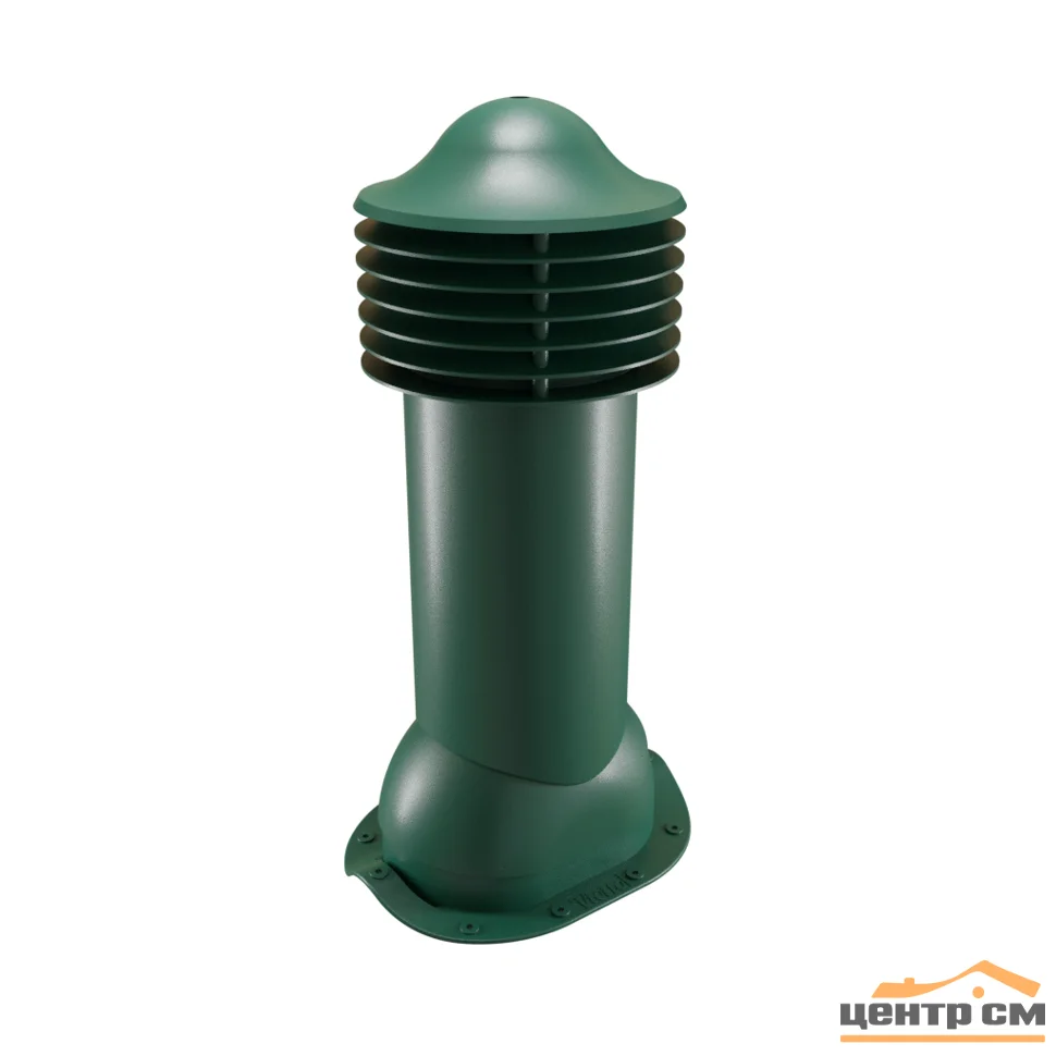 Комплект труба вентиляционная VIOTTO для металлочерепицы D125/650, утепленная, зеленый (RAL 6005)