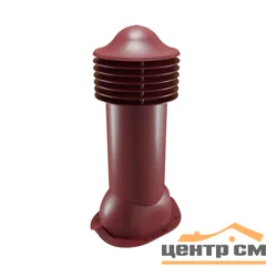 Комплект труба вентиляционная VIOTTO для металлочерепицы D125/650, утепленная, красный (RAL 3005)