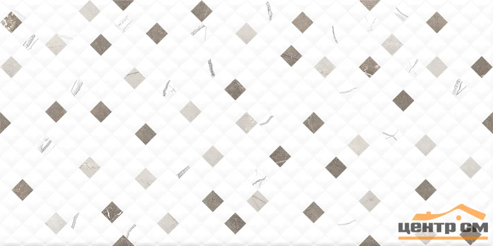 Плитка GLOBAL TILE Siluet белая мозаика стена 50*25 арт.GT125VG
